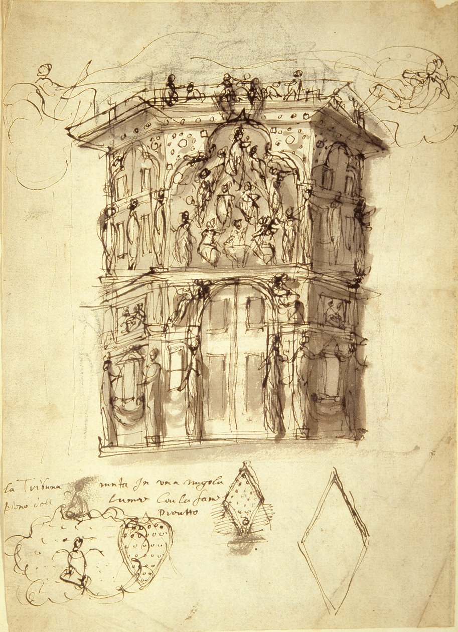 Le Masque des Reines, scène 2 : la Maison de la Renommée, c.1609 - Inigo Jones