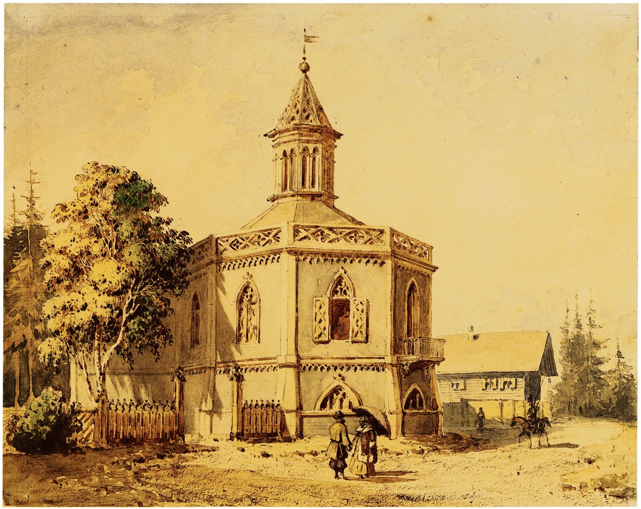 Le pavillon de la ferme laitière dans le parc de Pavlovsk - Iosif Ivanovich Charlemagne
