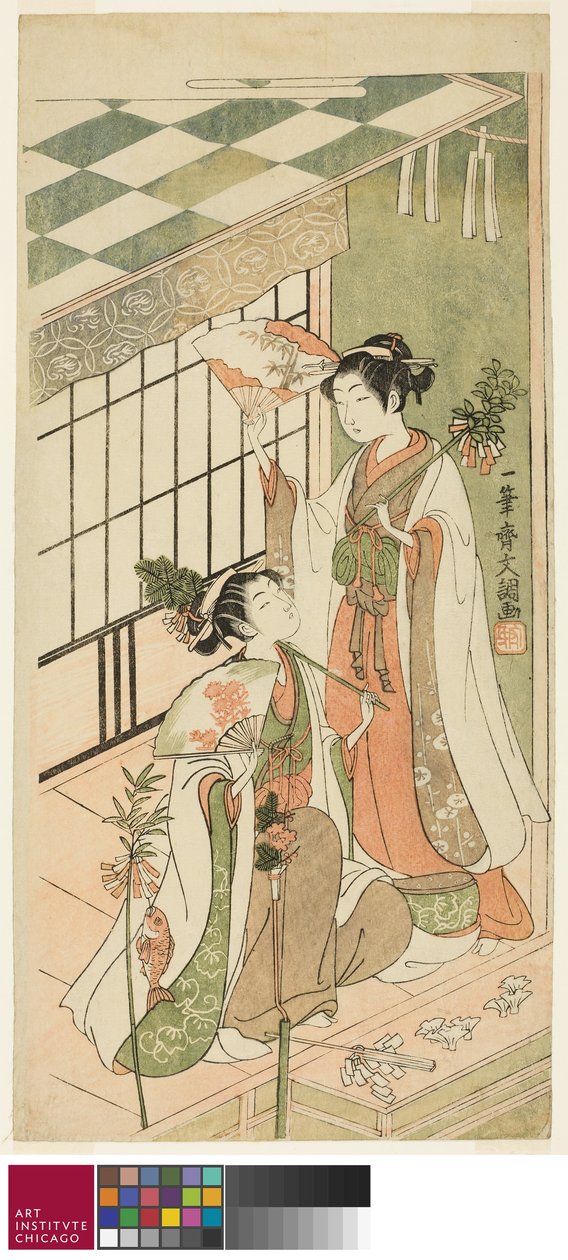Les Danseurs du sanctuaire - Ippitsusai Bunchō