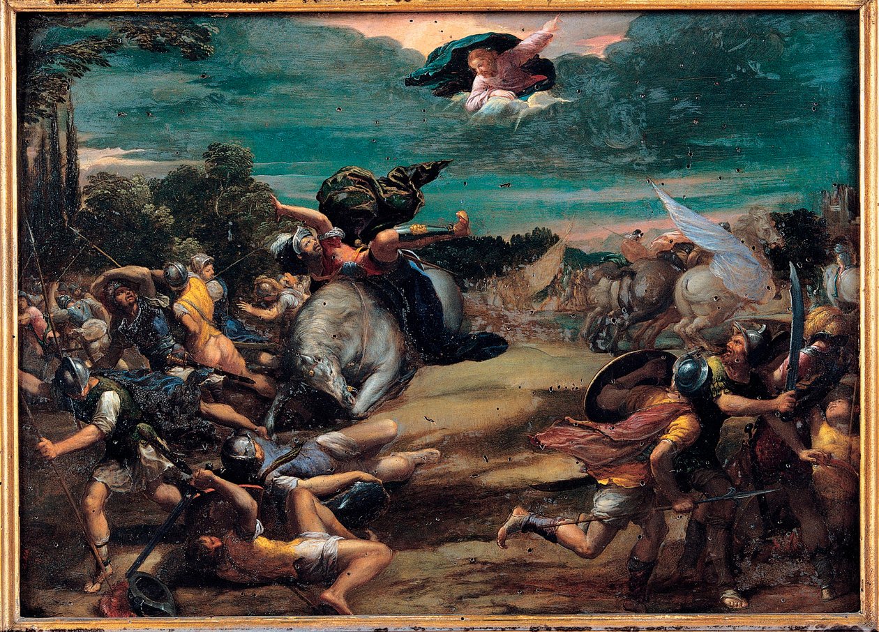 La conversion sur le chemin de Damas (Saint Paul) - Ippolito Scarcella