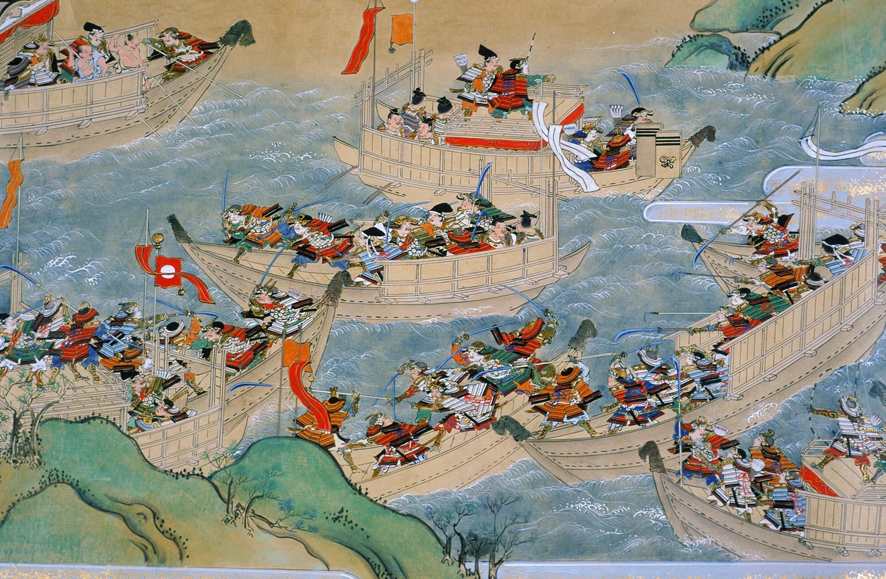 Rouleau de la bataille de Dannoura où le clan Heike combat le clan Genji, 2005 - Ira Block