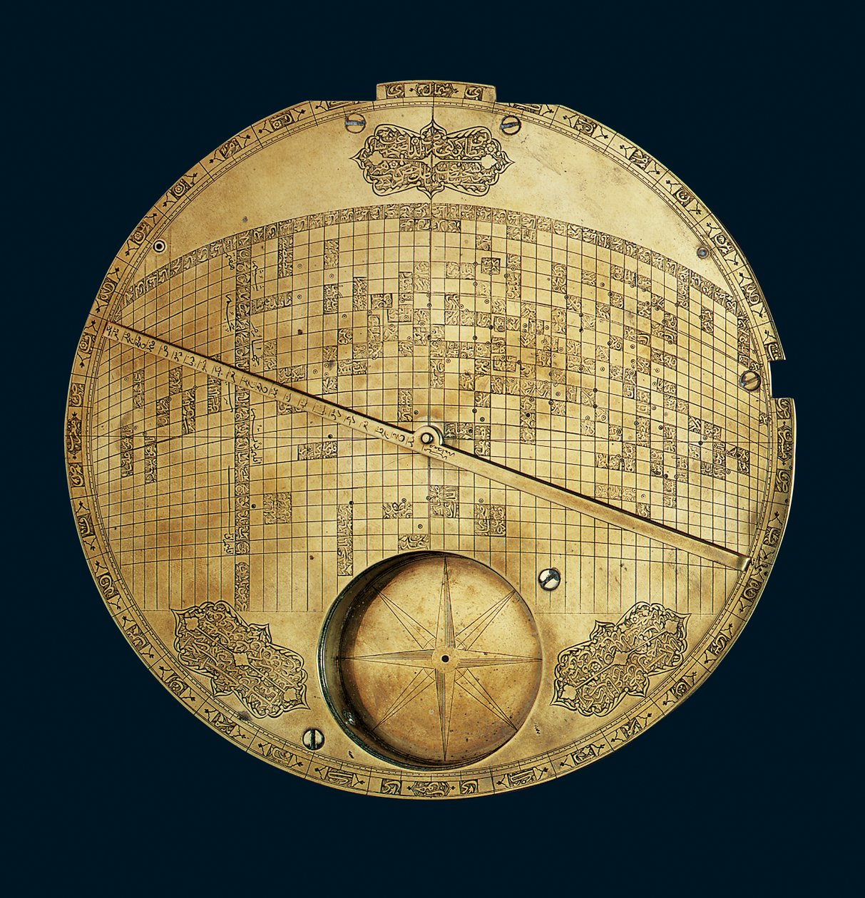 Carte du monde centrée sur La Mecque, dynastie safavide, d