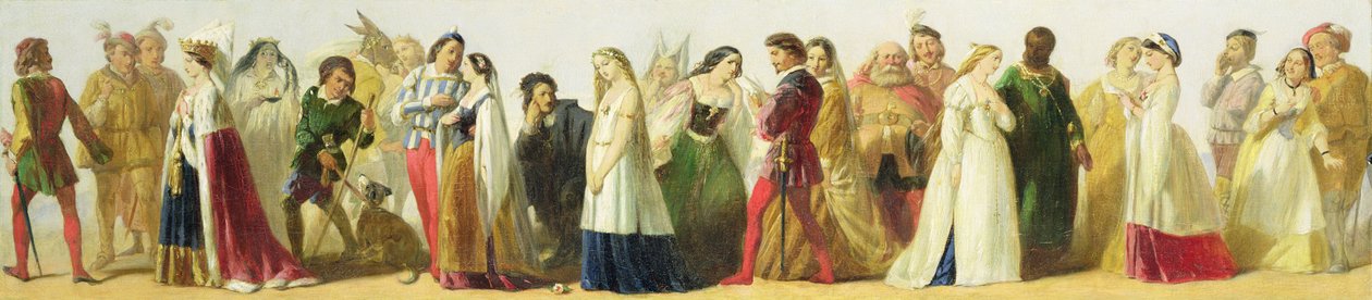 Procession de personnages de Shakespeare - Irish School