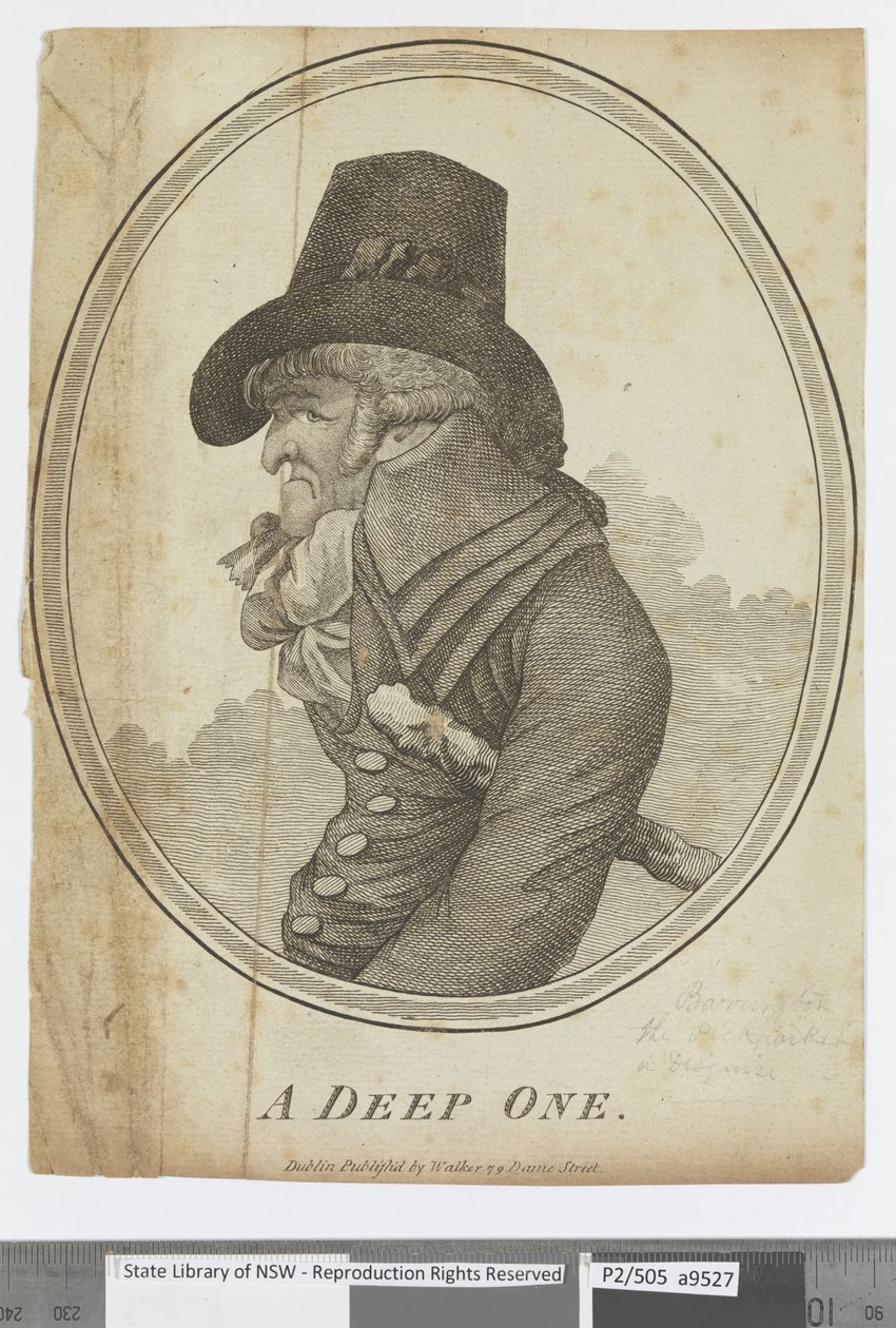 Un Profond [portrait de George Barrington] - Irish School