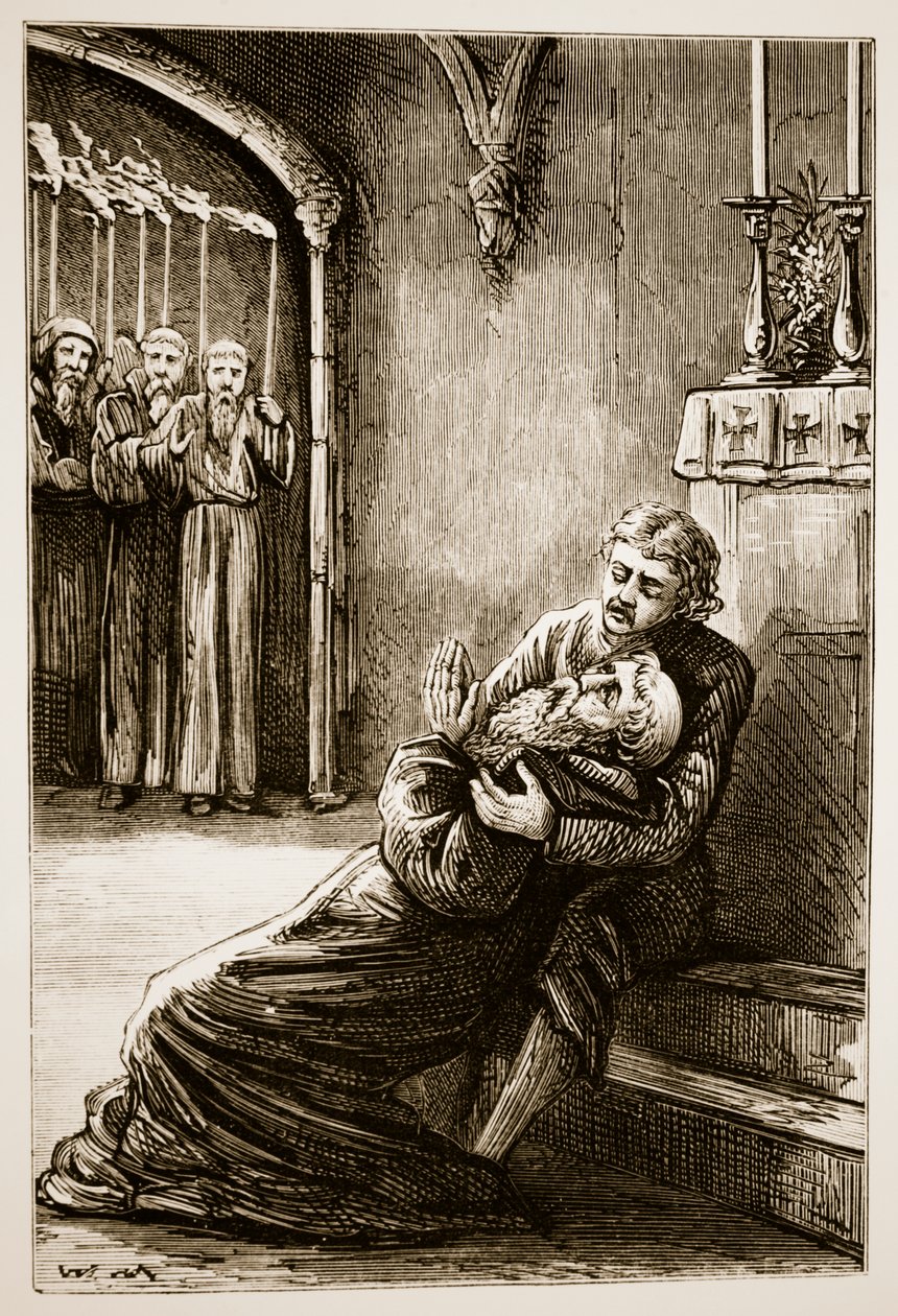 Mort de Saint Columba, de The Trias Thaumaturga, ou Trois Saints Thaumaturges d