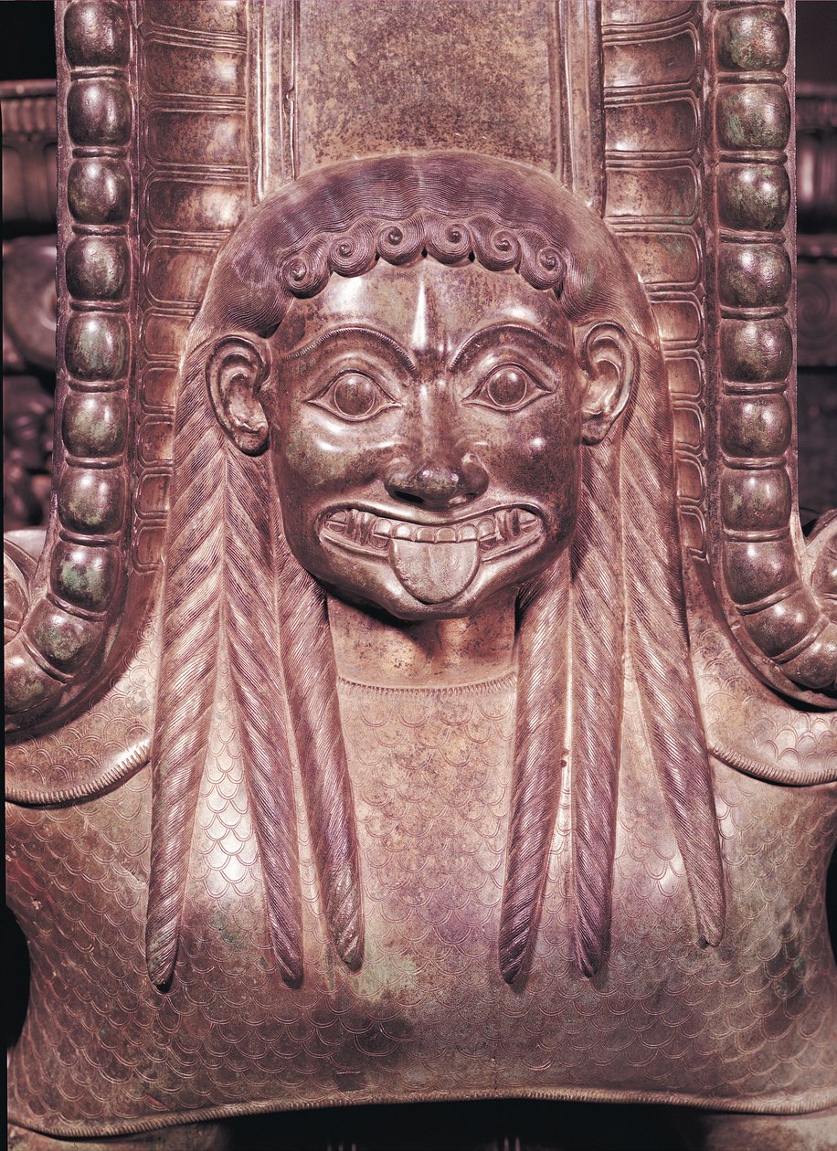 Détail de la poignée de gorgone d