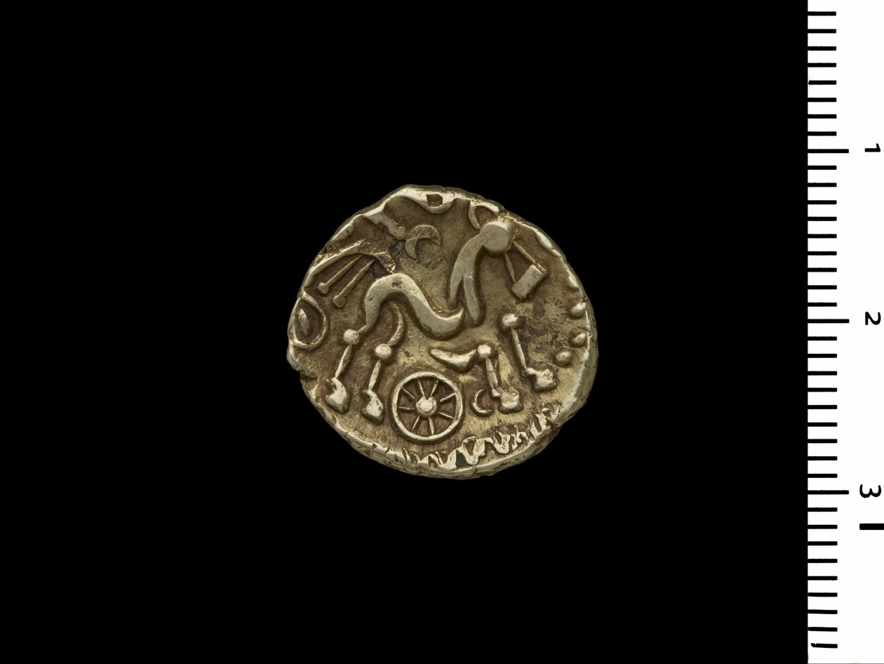Pièce de monnaie du trésor de Henley, vers 50 av. J.-C. (or) - Iron Age