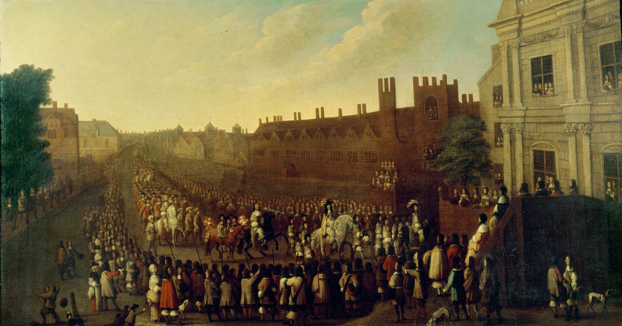 La restauration de Charles II (1630-85) à Whitehall le 29 mai 1660, c.1660 - Isaac Fuller