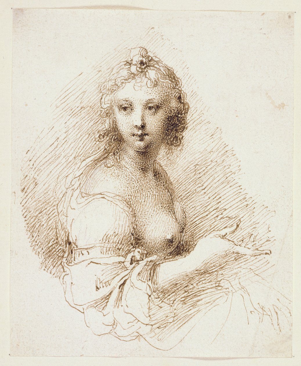 Étude de figure féminine - Isaac Oliver