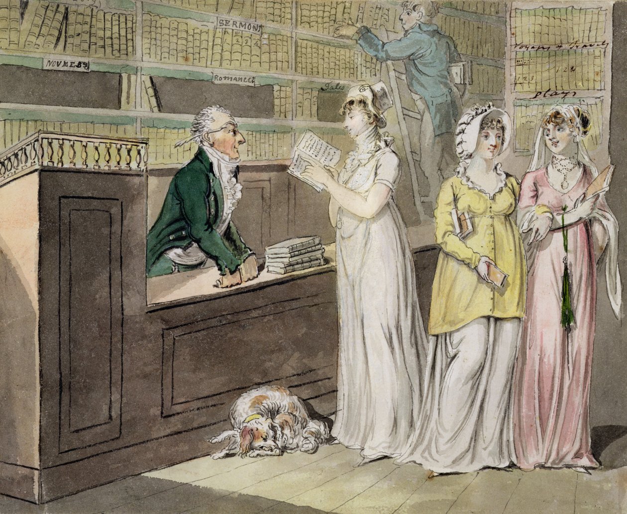 La bibliothèque circulante - Isaac Robert Cruikshank