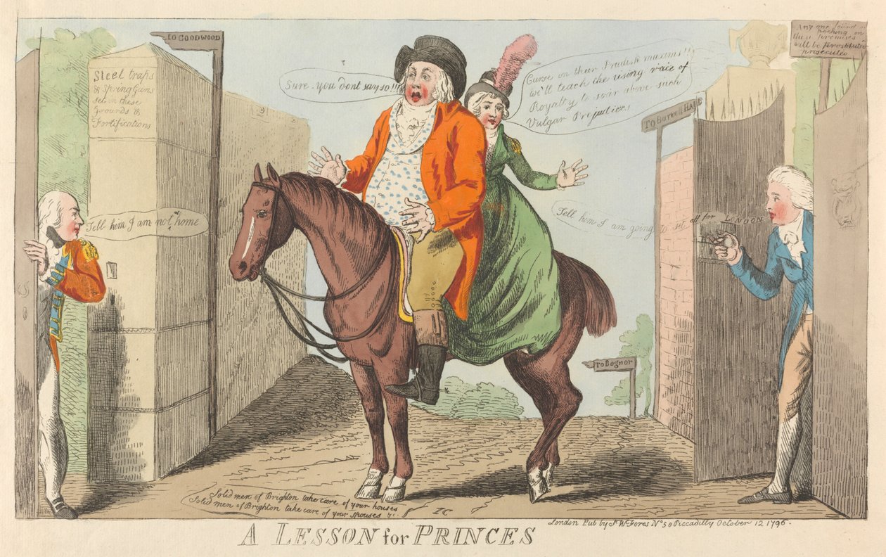 Eine Lektion für Prinzen - Isaac Cruikshank