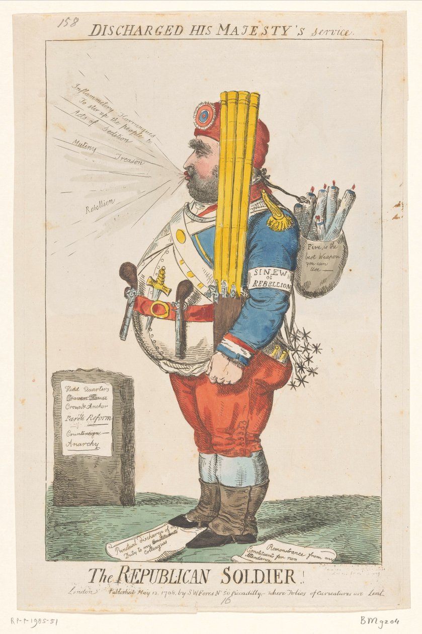 Caricature de Charles James Fox, 1798 - Isaac Cruikshank