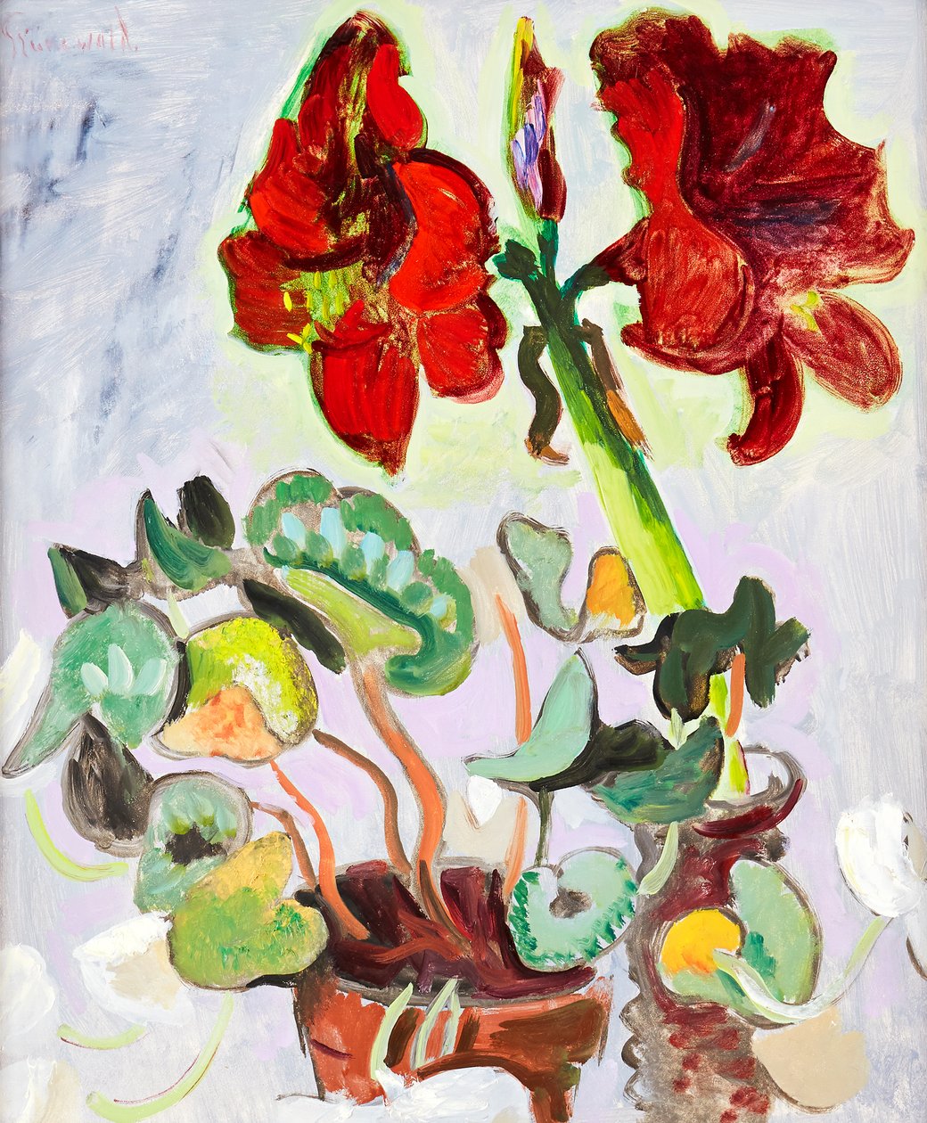 Nature morte florale avec amaryllis - Isaac Grünewald