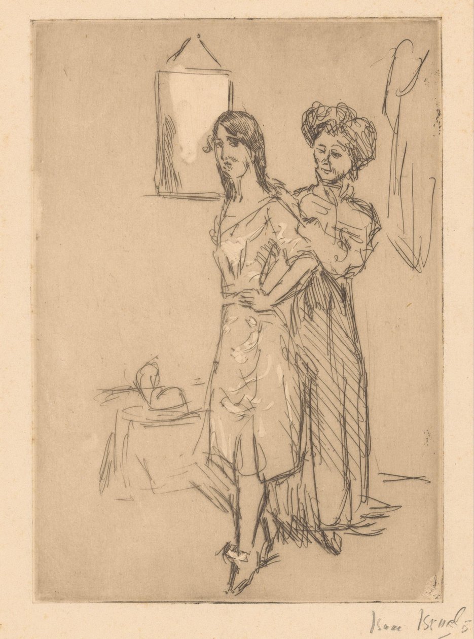 Jeune femme chez la modiste - Isaac Israels (signed by artist)
