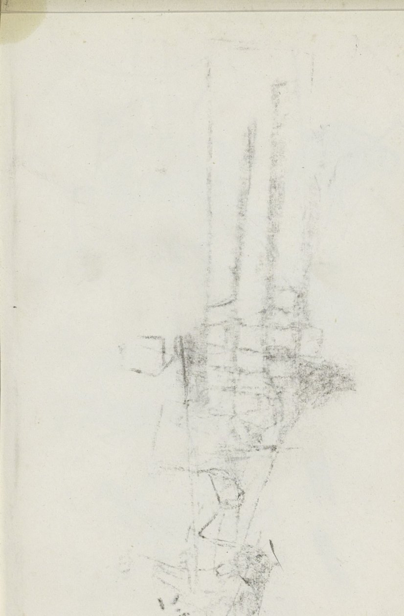 Abklatsch van de krijttekening op blad 25 verso - Isaac Israels