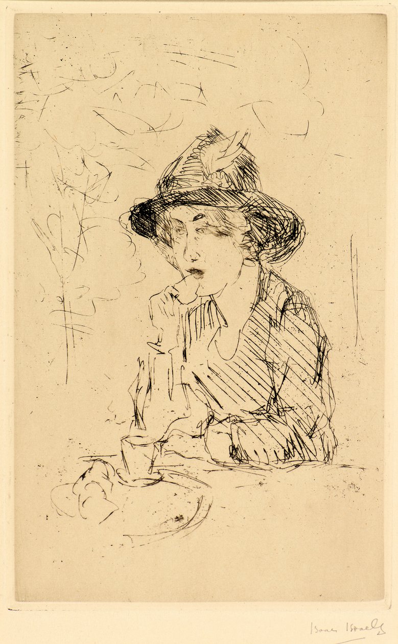 Dame à la table du petit-déjeuner - Isaac Israels