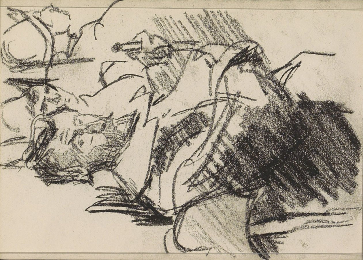 Homme avec barbe et deux hommes en armure - Isaac Israels