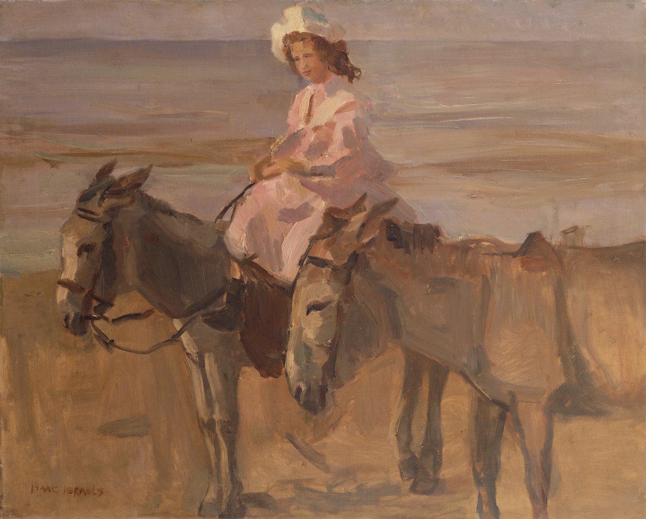 Sur la plage de Scheveningen (huile sur toile) - Isaac Israels