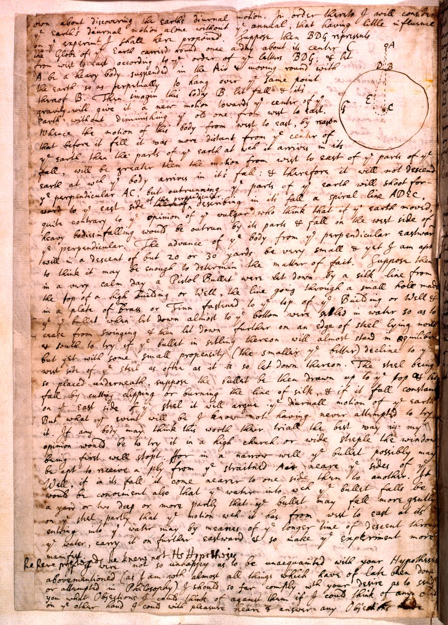 Lettre écrite par Isaac Newton, 28 novembre 1679 - Isaac Newton