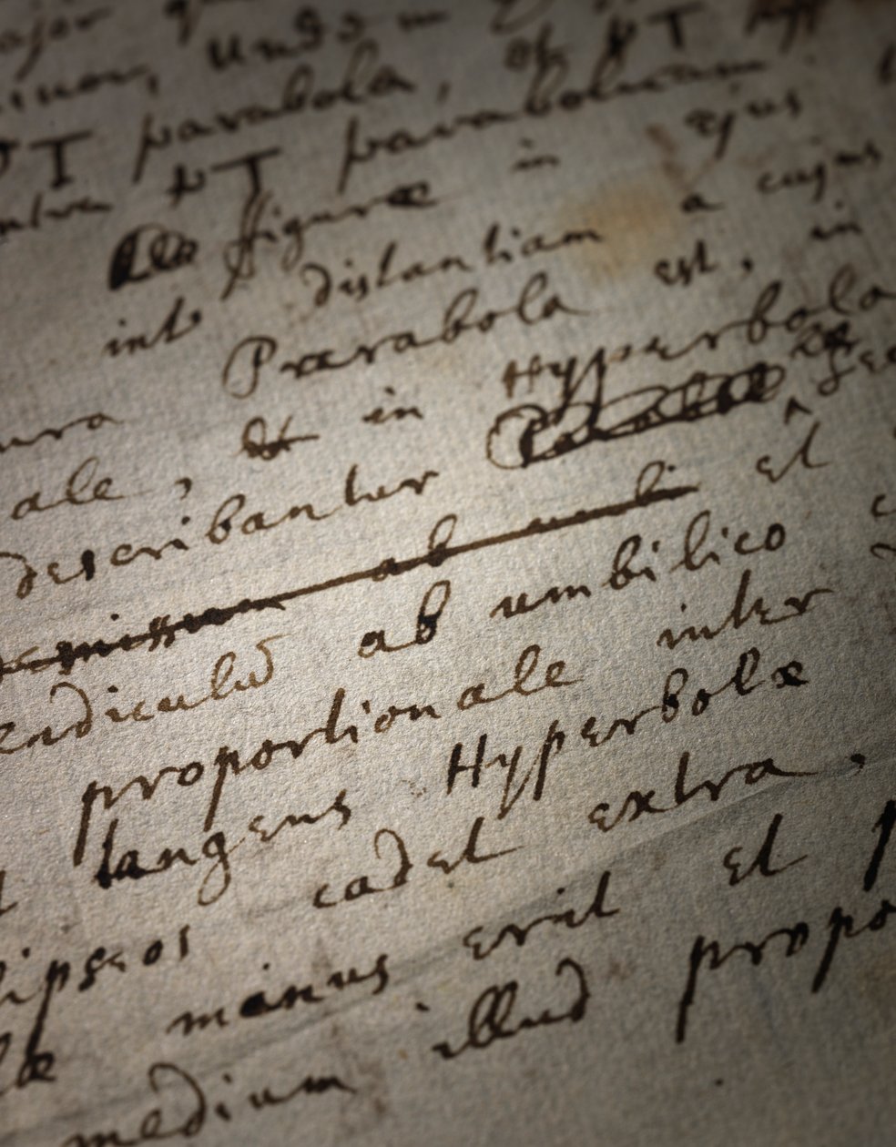Deux pages de révisions des Principia Mathematica - Isaac Newton