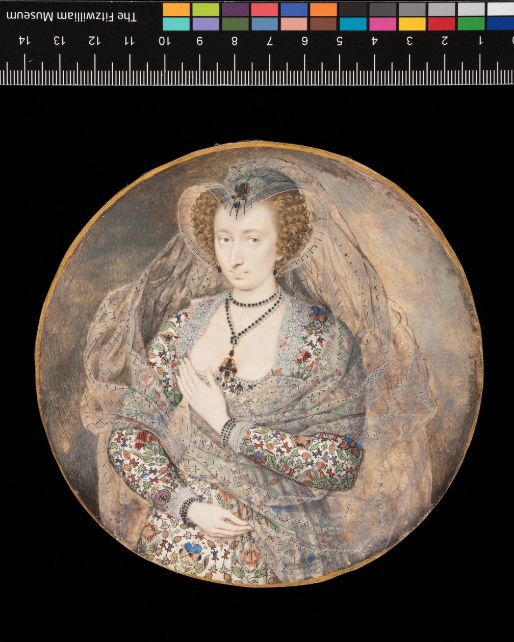 Miniature. Dame inconnue. Lucy Harington, comtesse de Bedford (ancien titre), vers 1605 (aquarelle et aquarelle sur carton) - Isaac Oliver
