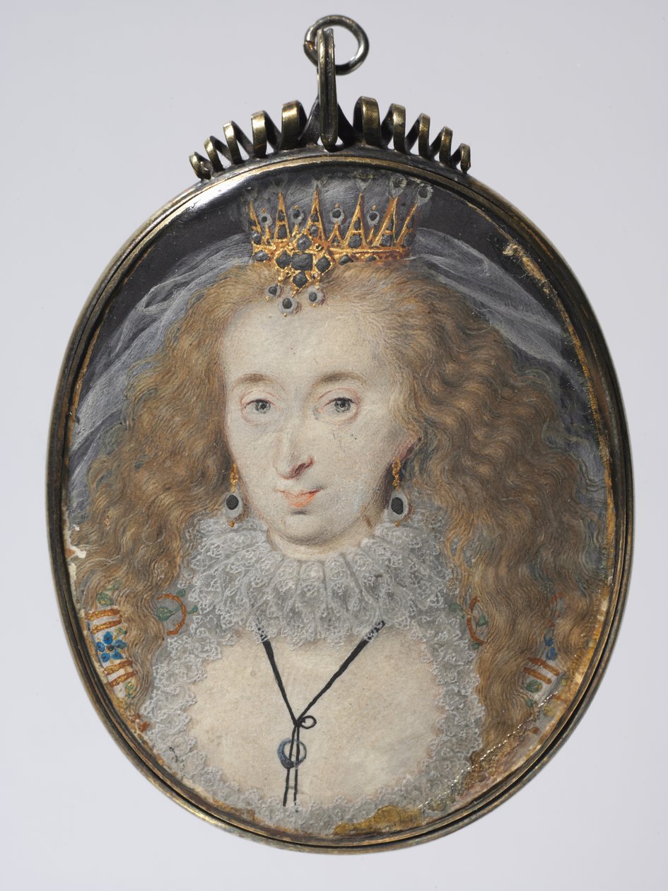 Portrait de Lucy Russell, comtesse de Bedford, c.1608-16 - Isaac Oliver