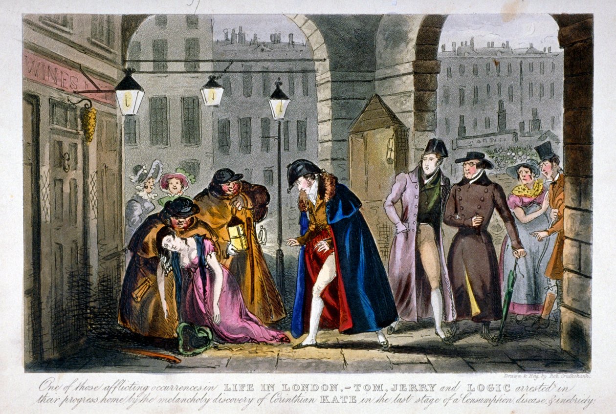 Scène à Covent Garden, Westminster, Londres, 1830 - Isaac Robert Cruikshank