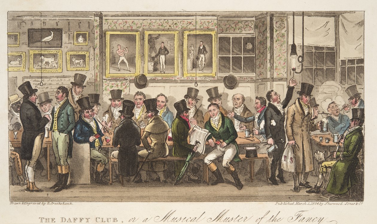 Le Club Daffy, ou un Rassemblement Musical de la Fantaisie, de The English Spy - Isaac Robert Cruikshank