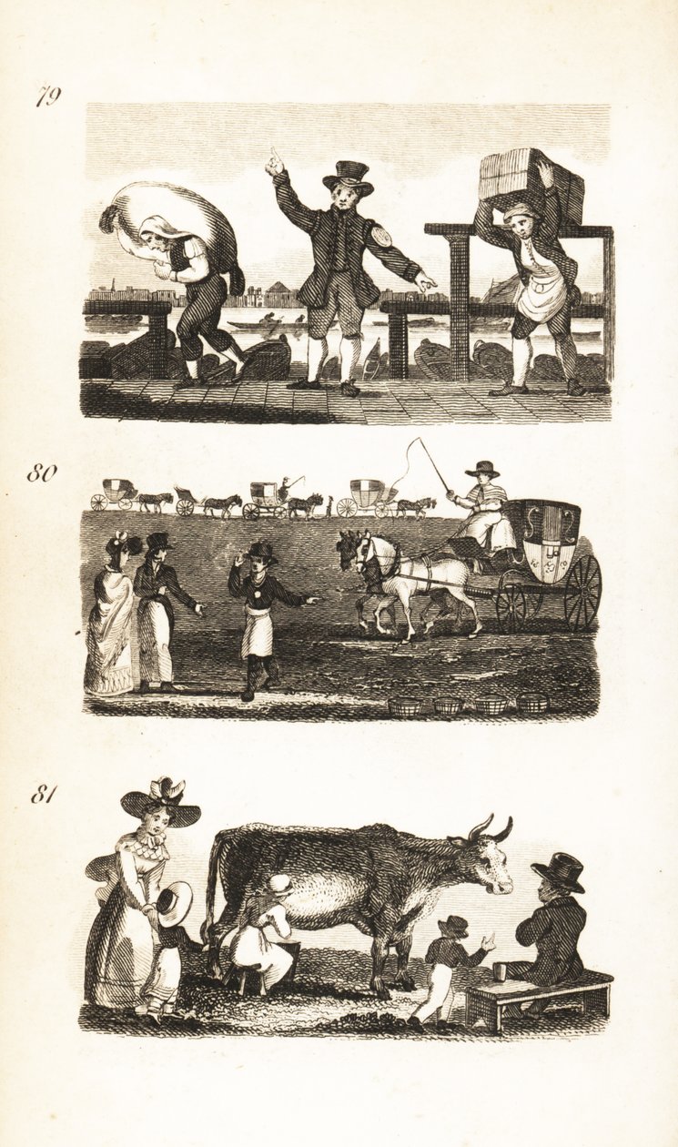 Waterman, porteur de billets, porteur de la confrérie, station de taxis et lait frais de la vache - Isaac Taylor