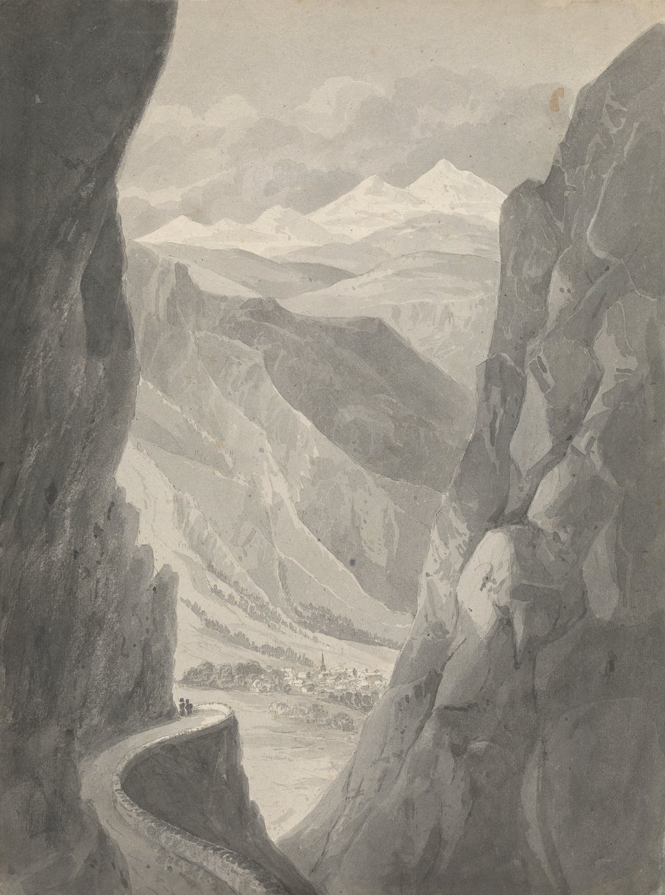 Passage du Gemmi / Descente vers Leukas Bad (Suisse) - Isaac Weld