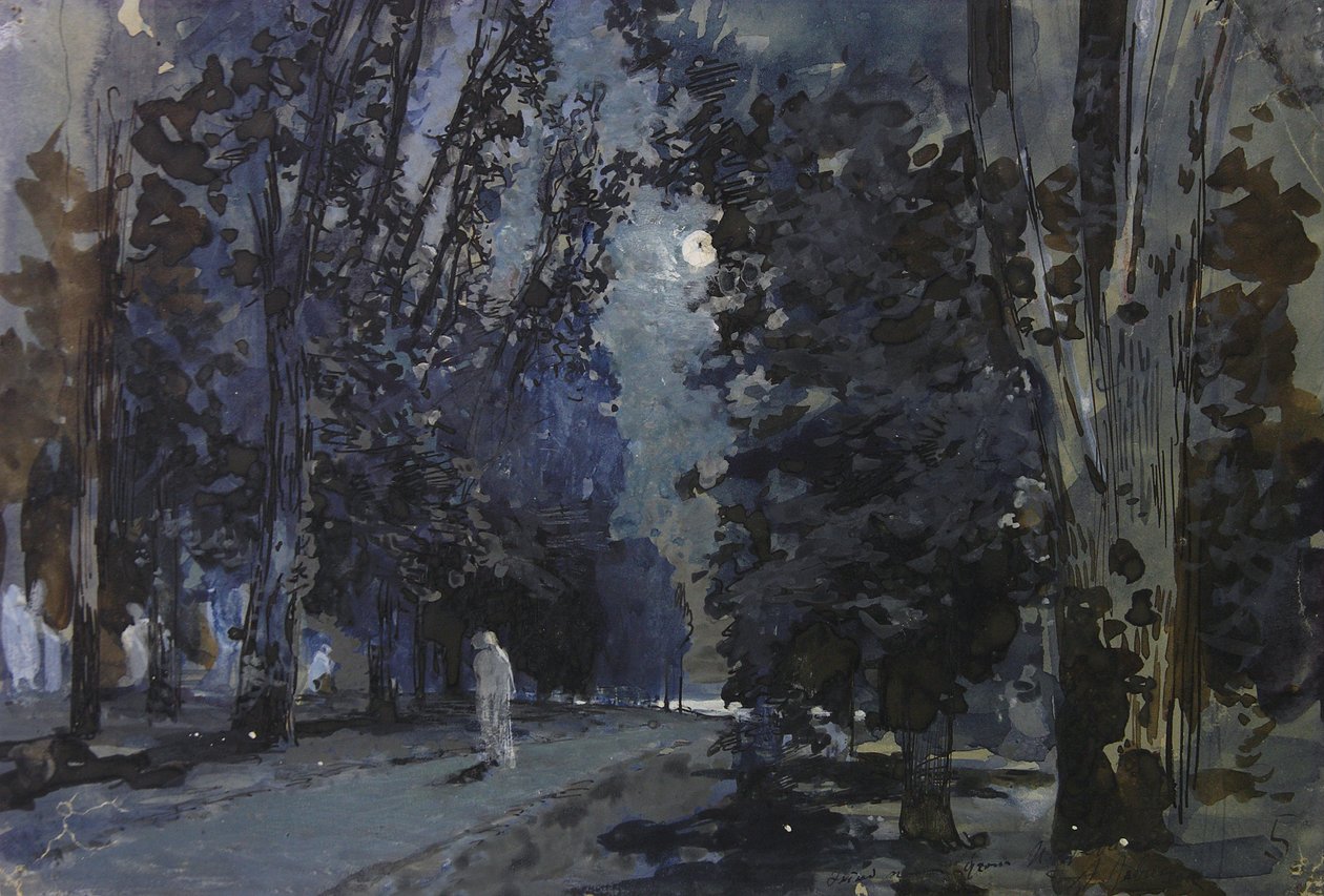 Les ombres. Nuit au clair de lune - Isaak Ilyich Levitan