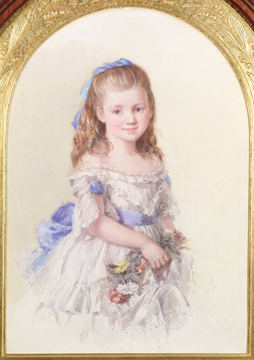 Portrait de Winifred Mary Bombass, âgée de dix ans, 1872 - Isabel Oakley Naftel