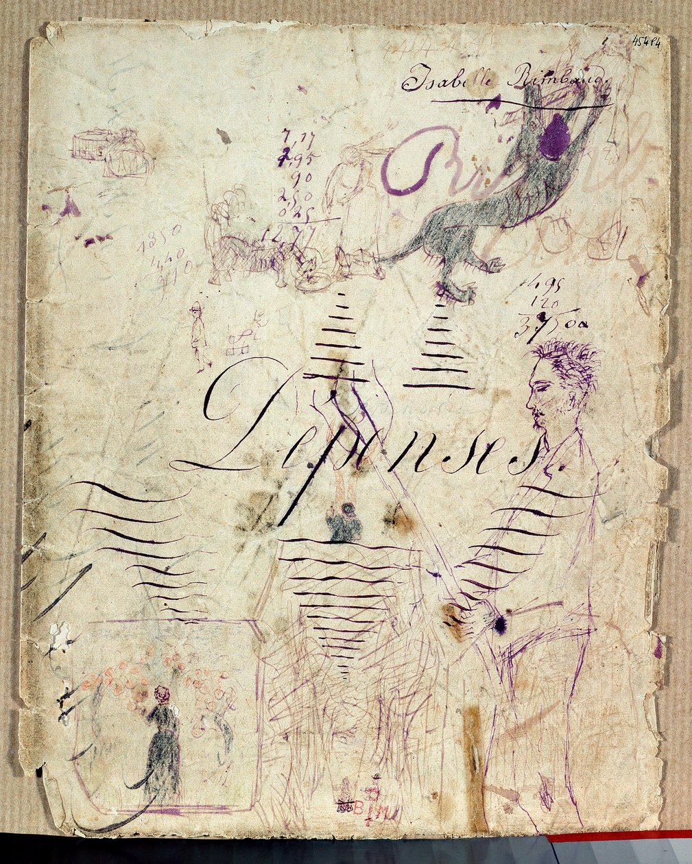 Arthur Rimbaud aidant à la récolte. Dessin d