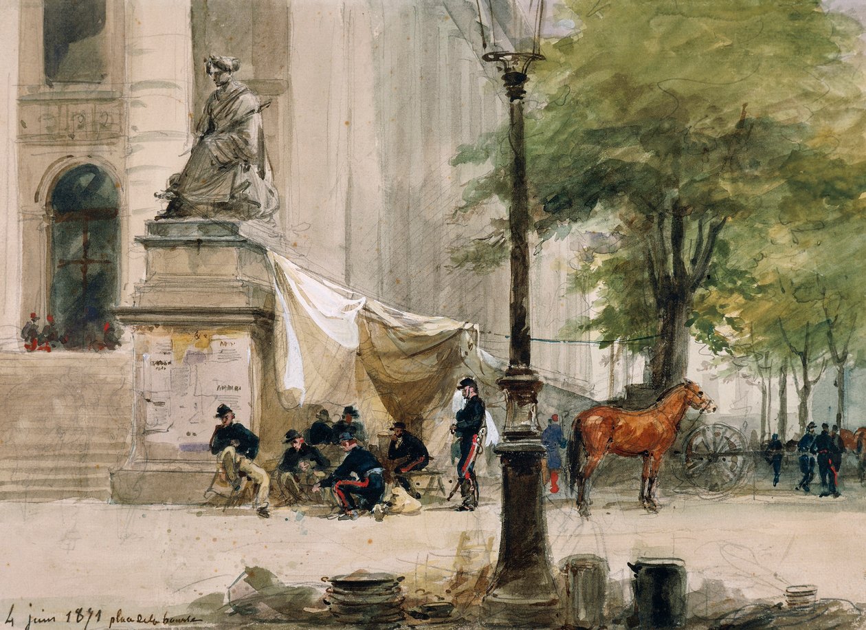Campement sur la Place de la Boure, 4 juin - Isidore Pils
