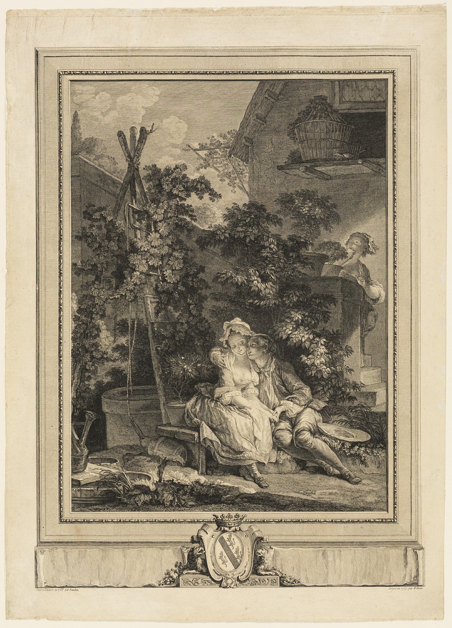 Le jardinier amoureux - Isidore Stanislas Helman