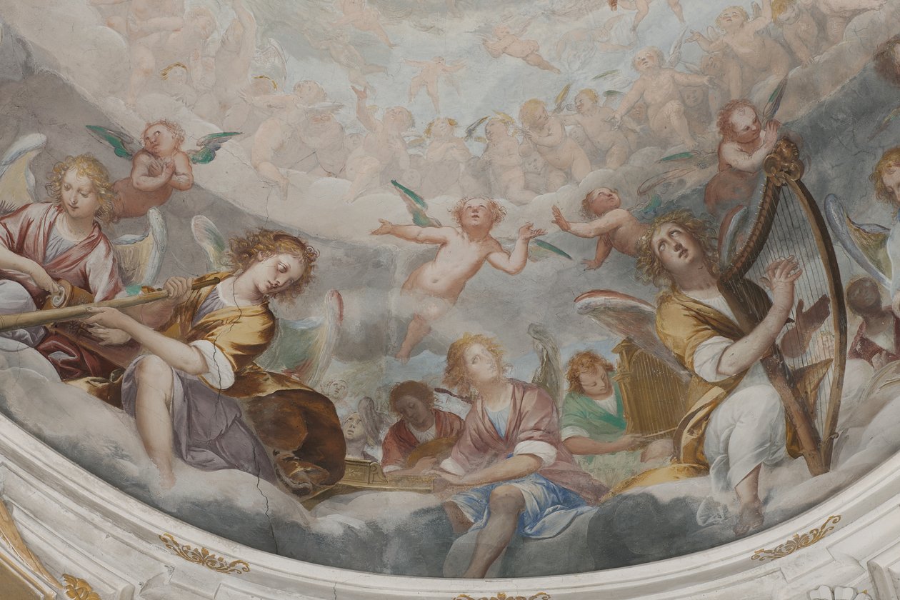 Anges, anges musiciens et putti, (détail) - Isidoro Bianchi