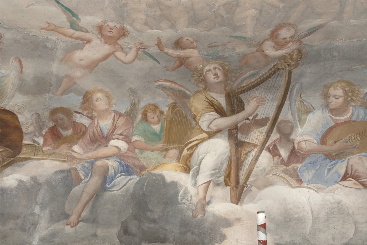 Anges, anges musiciens et putti, (détail) - Isidoro Bianchi