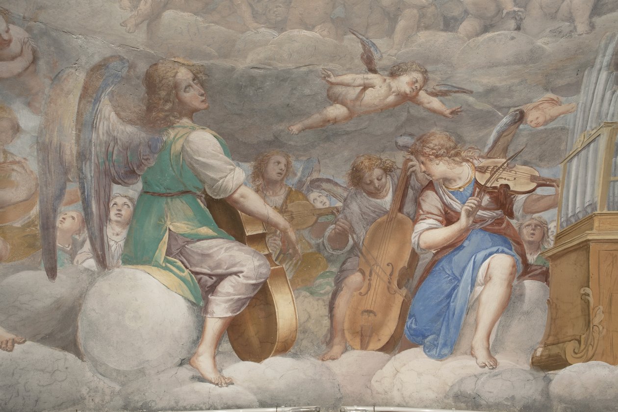 Anges, anges musiciens et putti, (détail) - Isidoro Bianchi