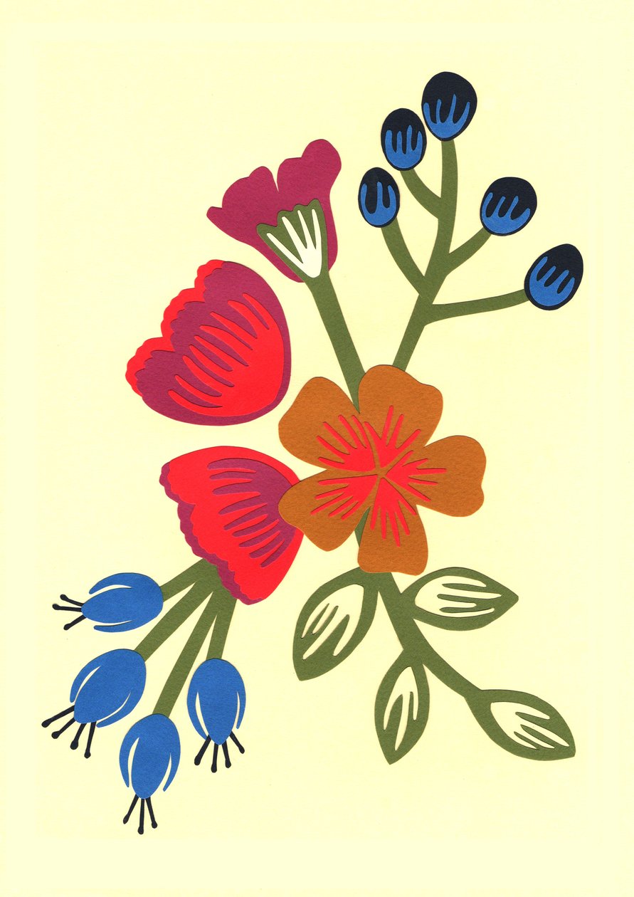 Flora, 2015 (papier découpé) - Isobel Barber