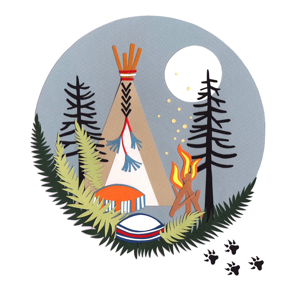 Great Outdoor Camping, 2016 papier - Isobel Barber