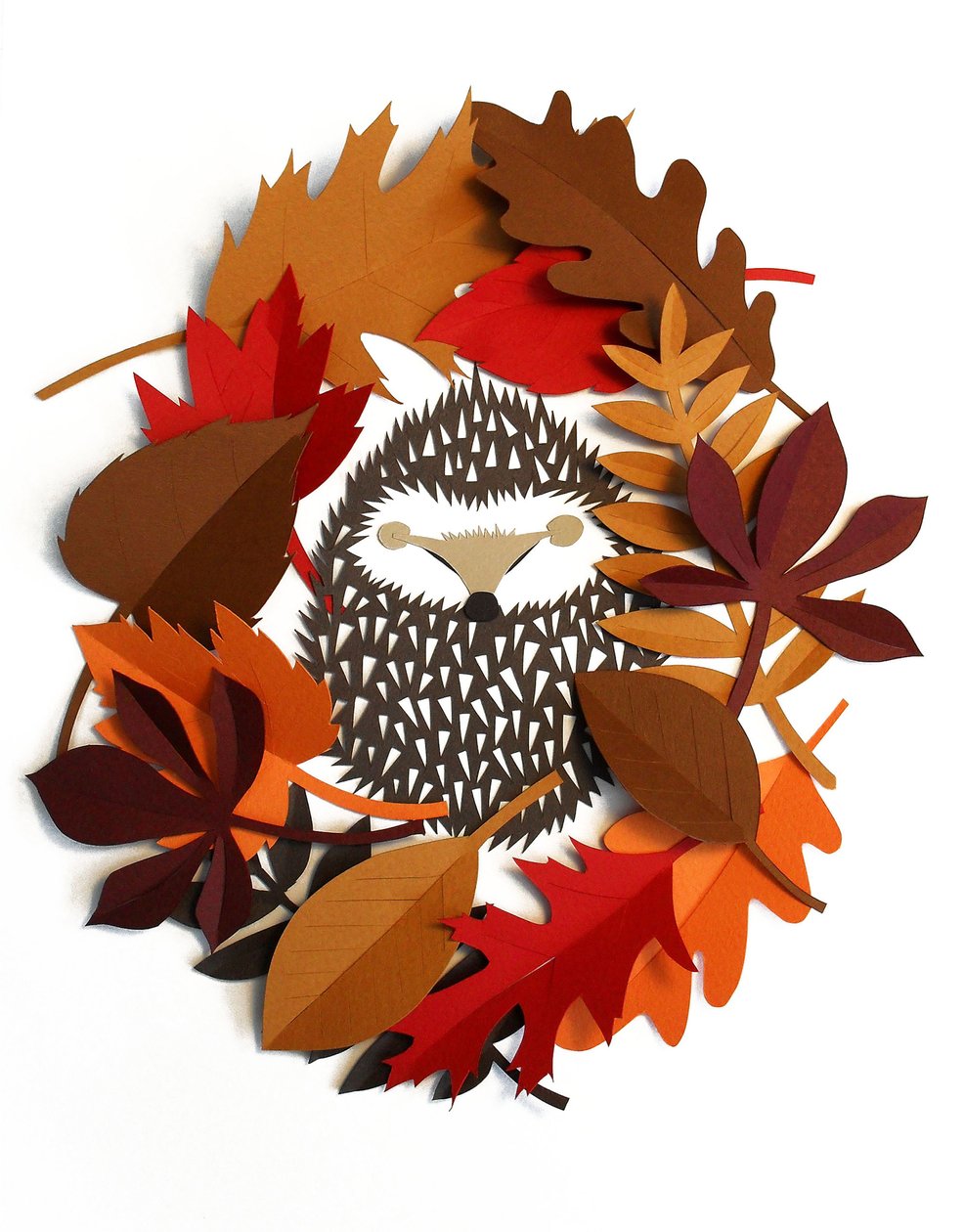 Couronne de hérisson, 2015 (papier découpé) - Isobel Barber