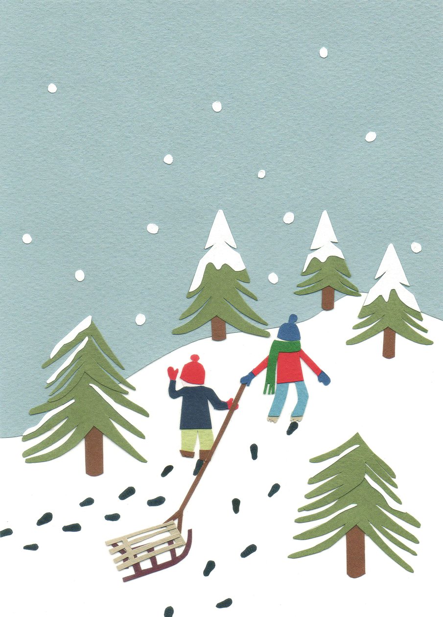 Luge, 2014 (papier découpé) - Isobel Barber
