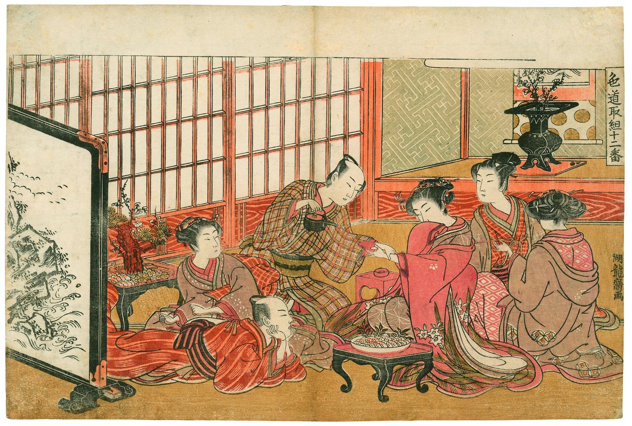Soirée à Yoshiwara - Isoda Koryusai