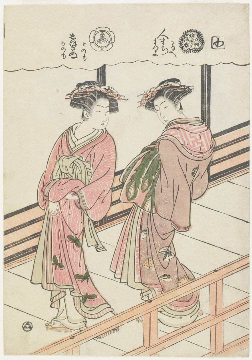 Deux courtisanes sur une véranda - Isoda Koryusai