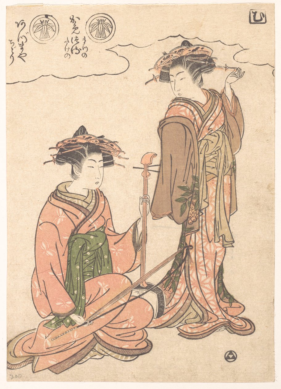 Deux geishas - Isoda Koryusai