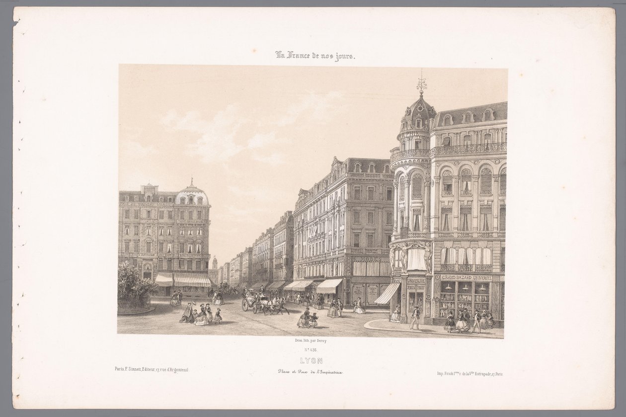 Vue sur la Place et Rue de l