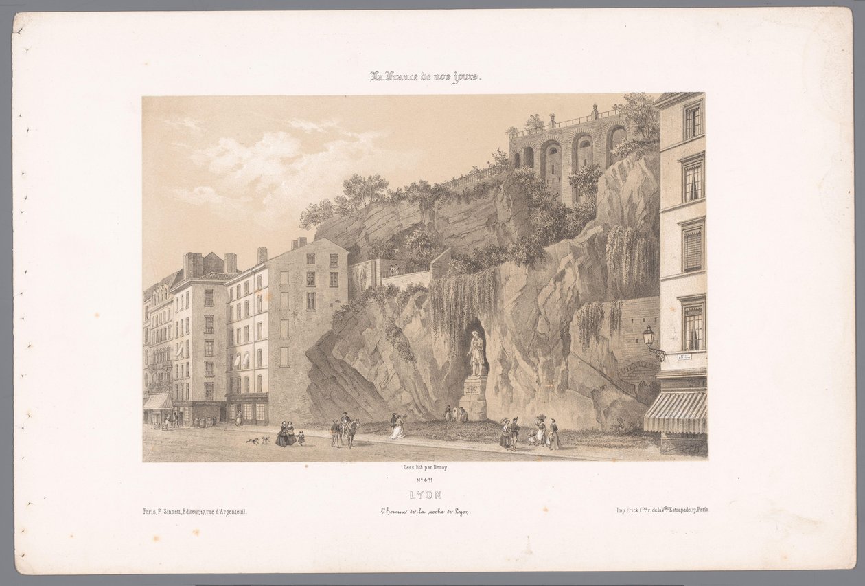 Vue de la statue de Johannes Kleberger à Lyon - Isodore Laurent Deroy