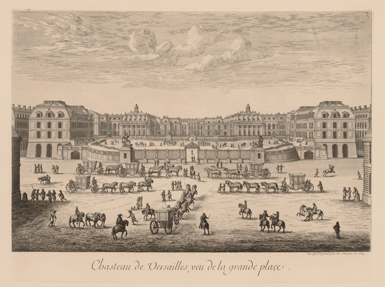 Vue du Palais de Versailles, depuis la place principale - Israël Silvestre
