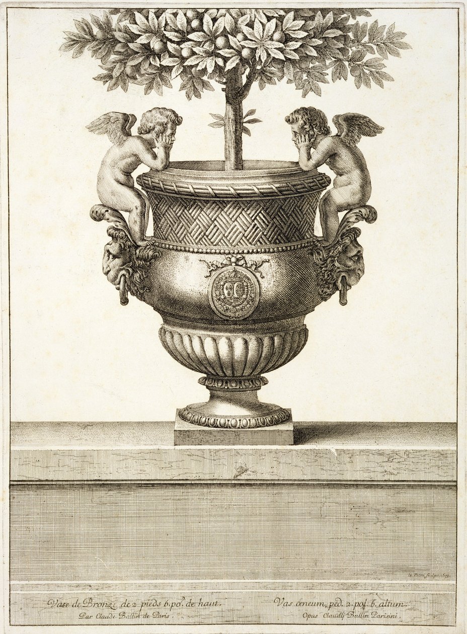 Urnes en bronze utilisées pour les agrumes, illustration de 