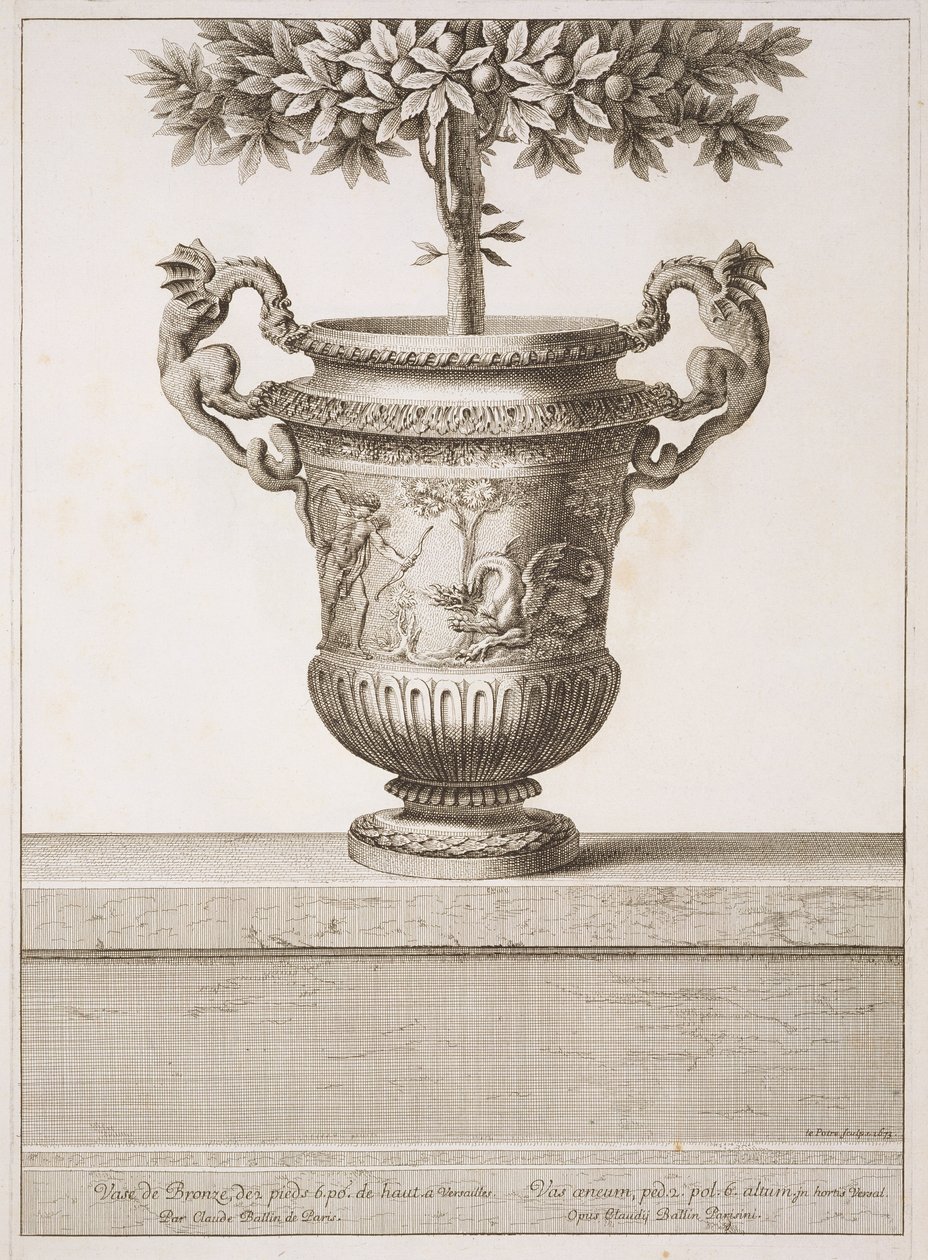 Urnes en bronze utilisées pour les agrumes, illustration de 